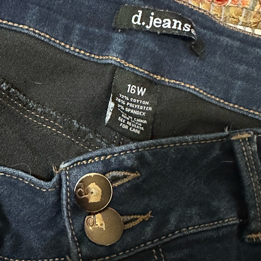 d. jeans Dark Blue Skinny Women's Stretch Jeans - Picture 3 of 3